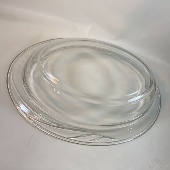 Clear Glass Serving Dish Bowl Decorative Edge 2 1/2 Quart Made In USA Home Cook - Picture 5 of 8